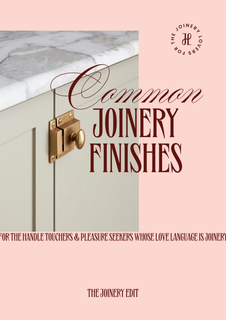 A guide comparing common joinery finishes